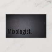 Mixoloog Elegant Black Minimalist Typografie Visitekaartje (Voorkant)