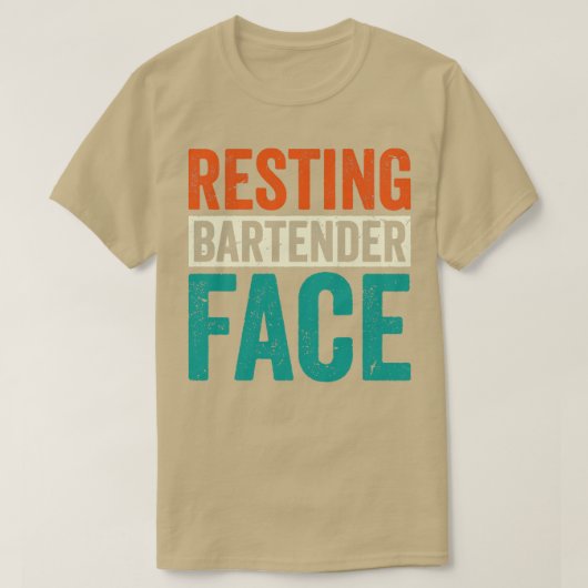 Mixoloog Resting Bartender Face 1 T-shirt (Design voorkant)