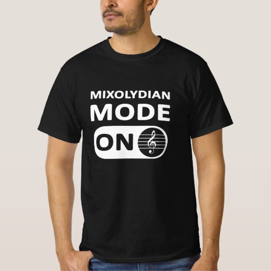 Mixolydian Music Mode On - Mannen-Shirt T-shirt (Voorkant)