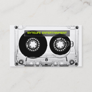 Mixtape 80s Retro Clear Cassette Visitekaartjes