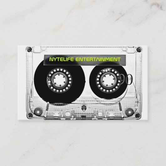 Mixtape 80s Retro Helder Cassette Zakelijke Kaarte Visitekaartje (Voorkant)