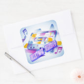Mixtape Energie Vierkante Sticker (Envelop)