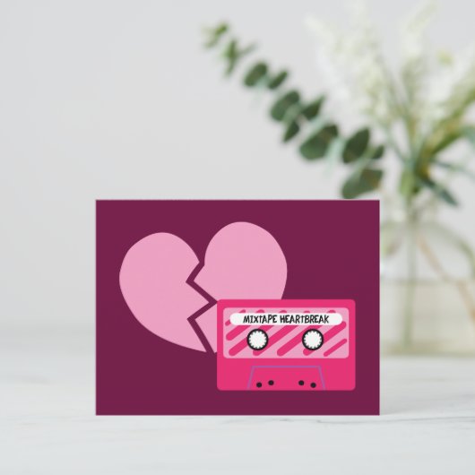 MixTape Heartbreak Briefkaart (Staand voorkant)