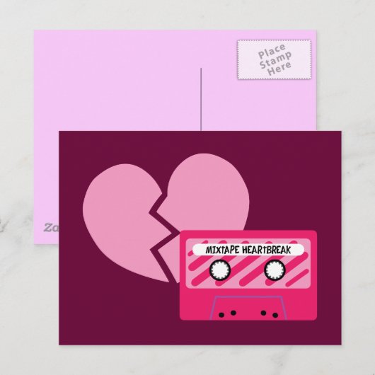 MixTape Heartbreak Briefkaart (Voorkant / Achterkant)
