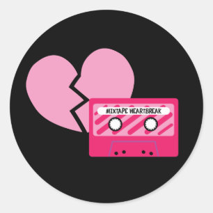 MixTape Heartbreak Ronde Sticker