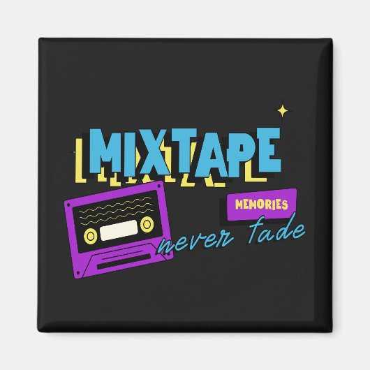 Mixtape-herinneringen Retro-cassette nostalgie Magneet (Voorkant)