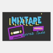 Mixtape-herinneringen Retro-cassette nostalgie Rechthoekige Sticker (Voorkant)