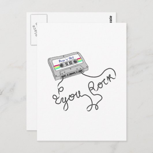 Mixtape - jij steen briefkaart (Voorkant / Achterkant)