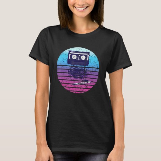 Mixtape Retro Tape Style Oldschool Cassette T-shirt (Voorkant)