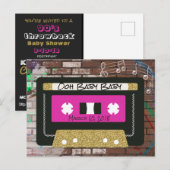 Mixtape van de retro 90| Hip Hop Baby shower uitno Briefkaart (Voorkant / Achterkant)