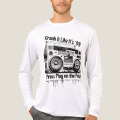 Mixtapes, Bass, and Rewind Days – 90s Music Nostal Tri-Blend Shirt (Voorkant volledig)