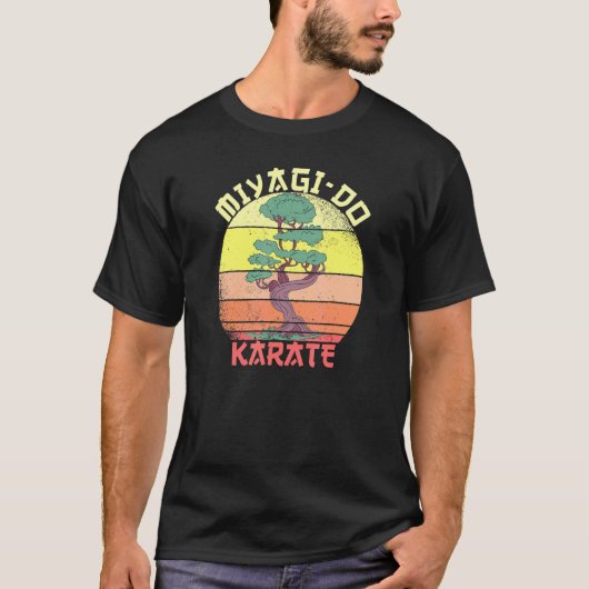 Miyagi do Karate Bonsai Retro  T-shirt (Voorkant)