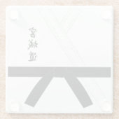 Miyagi Do Karate Glazen Onderzetter (Achterkant)