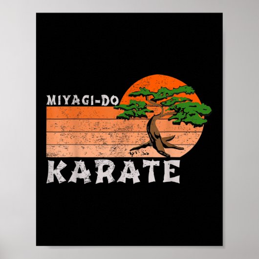 Miyagi-do Karate Grappig  Karate Bonsai Boom Poster (Voorkant)