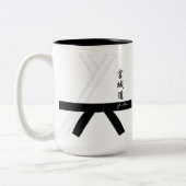 Miyagi do Karate Wine Charm Teddy Bear Tweekleurige Koffiemok (Links)