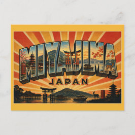 Miyajima-eiland Japan Drijvende schrijn Vintage ku Briefkaart