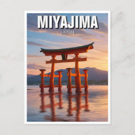 Miyajima Floating Torii Itsukushima Shrine Travel Briefkaart