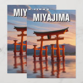 Miyajima Floating Torii Itsukushima Shrine Travel Feestdagenkaart (Voorkant / Achterkant)