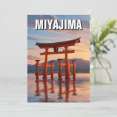 Miyajima Floating Torii Itsukushima Shrine Travel Feestdagenkaart (Staand voorkant)