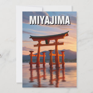Miyajima Floating Torii Itsukushima Shrine Travel Feestdagenkaart