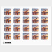 Miyajima Floating Torii Itsukushima Shrine Travel Vierkante Sticker (Vel)