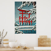 Miyajima in Snow Hasui Kawase Poster Print (Keuken)