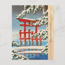 Miyajima in Snow Hasui Kawase shin hanga art Briefkaart