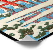 Miyajima in Snow Hasui Kawase shin hanga art Poster (Hoek)