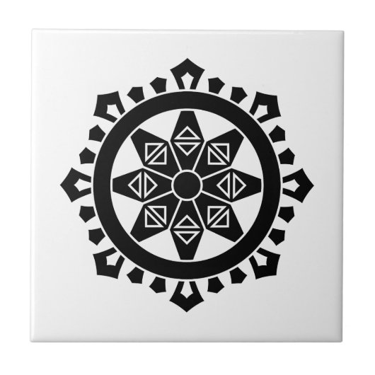 Miyake dharma wiel tegeltje (Voorkant)