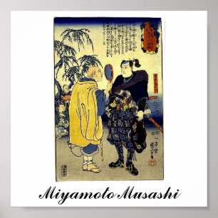 Miyamoto Musashi and the Fortune Teller c. 1800's Poster