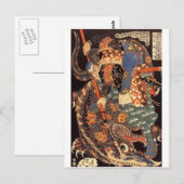 Miyamoto Musashi Ink Painting Briefkaart (Voorkant / Achterkant)