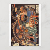 Miyamoto Musashi Ink Painting Briefkaart (Voorkant)