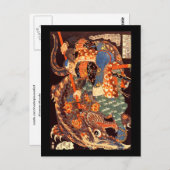 Miyamoto Musashi Kuniyoshi Japanse fijne kunst Briefkaart (Voorkant / Achterkant)