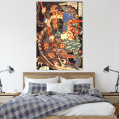 Miyamoto Musashi Kuniyoshi Japanse fijne kunst Canvas Afdruk (Insitu (Slaapkamer))