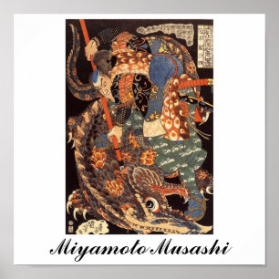 Miyamoto Musashi Painting c. jaren '1800 Poster