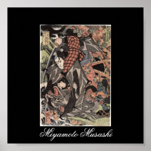 Miyamoto Musashi Painting, c. jaren '1800 Poster