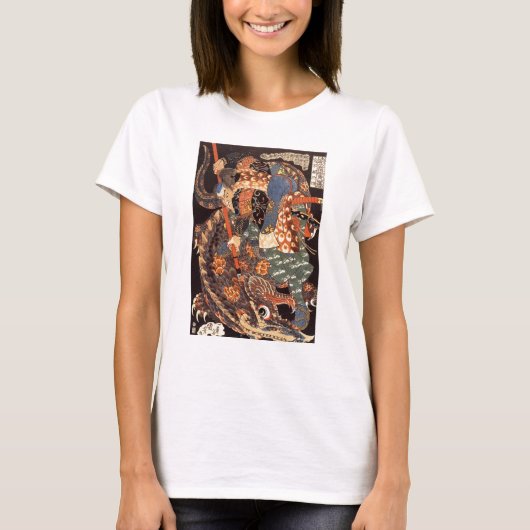 Miyamoto Musashi Painting c. jaren '1800 T-shirt (Voorkant)