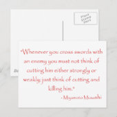 Miyamoto Musashi Quote Briefkaart (Voorkant / Achterkant)