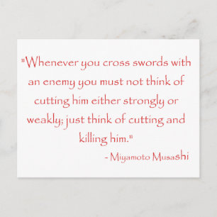 Miyamoto Musashi Quote Briefkaart