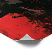 Miyamoto Musashi Vagabond Manga Stijl Rode Achterg Poster (Hoek)