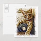 Miyu Cat Art Briefkaart (Voorkant / Achterkant)