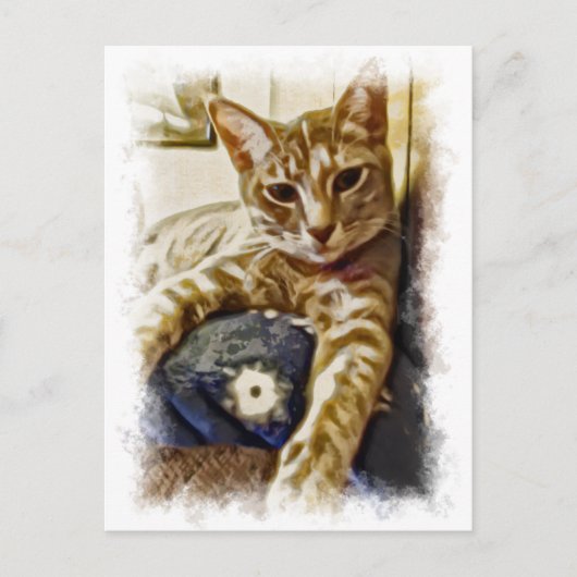 Miyu Cat Art Briefkaart (Voorkant)