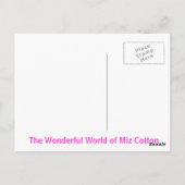 Miz Cotton Briefkaart (Achterkant)