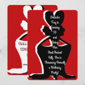 Miz Modesty Drag Queen verjaardagsuitnodiging Kaart (Voorkant / Achterkant)