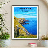Mizen Head Cork Ireland Retro Style Poster