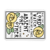 Mizpah Blessing | Gele rozen | Art Nouveau Style Magneet (Horizontaal)