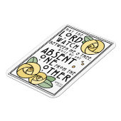 Mizpah Blessing | Gele rozen | Art Nouveau Style Magneet (Linkerzijde)