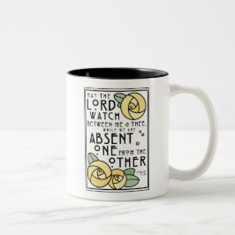 Mizpah Blessing | Yellow Glasgow Roos Tweekleurige Koffiemok