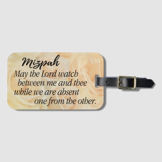Mizpah | Gele roos Bagagelabel (Voorkant (horizontaal))