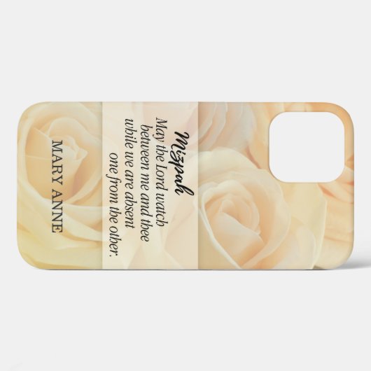 Mizpah | Gele roos gepersonaliseerd Case-Mate iPhone Case (Achterkant (horizontaal))